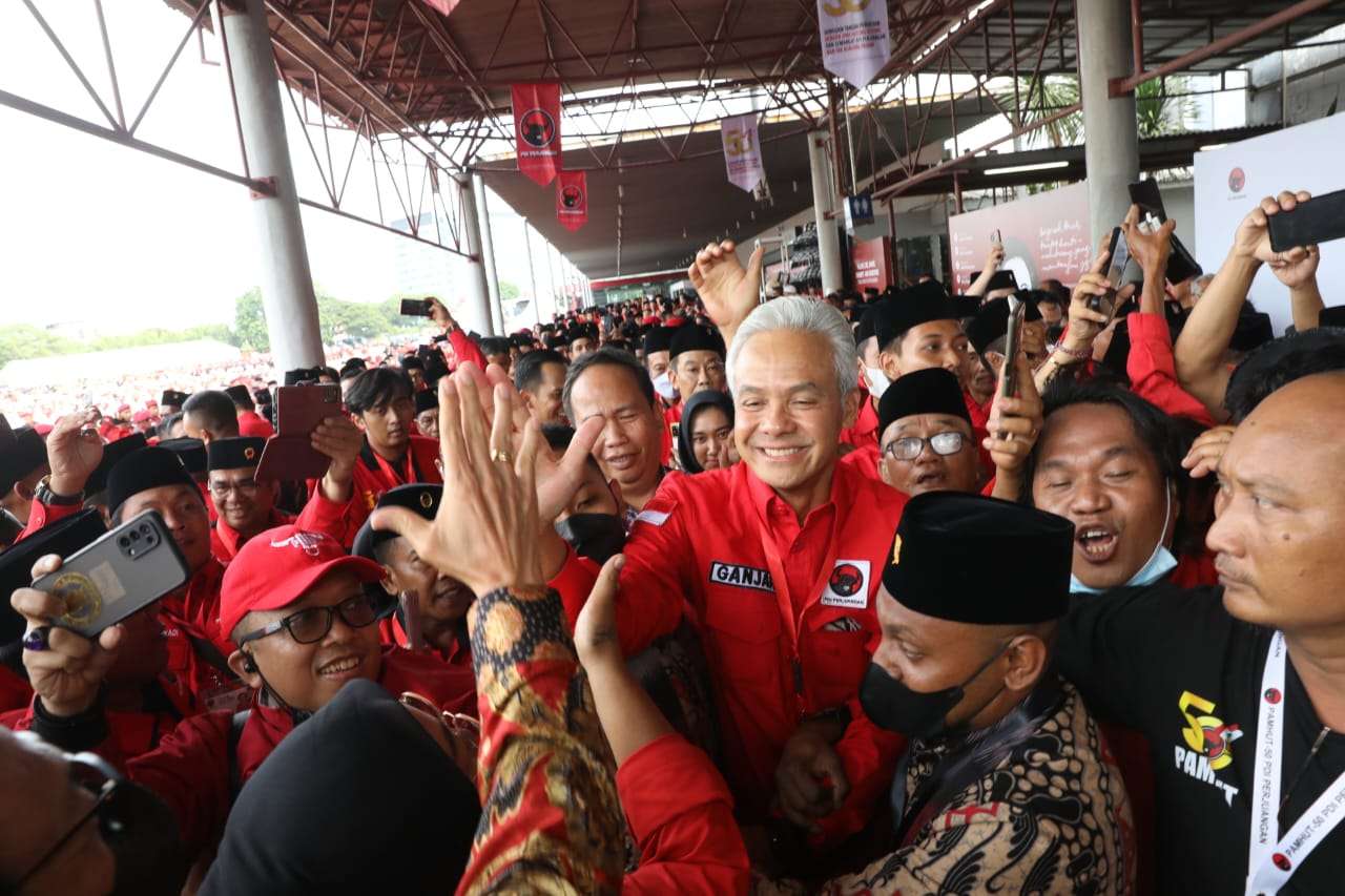 Potret Momen Ganjar Diteriaki Presiden oleh Kader PDI Perjuangan