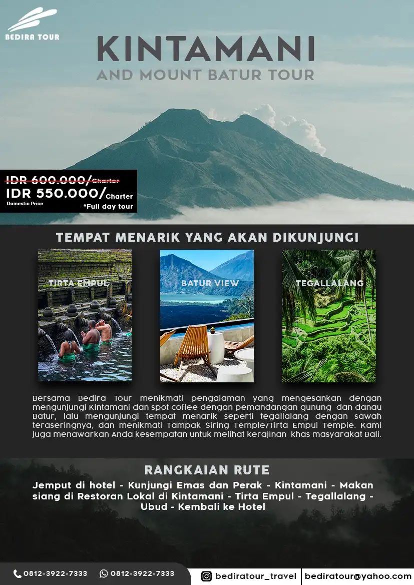 Kintamani and Mount Batur Tour