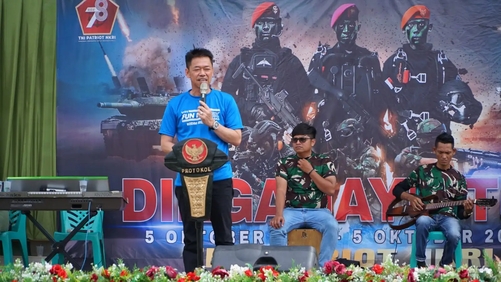 Didampingi Dandim, Bupati Rohil Lepas Ratusan Peserta Fun Run 5K Meriahkan HUT ke-78 TNI Oleh Kodim 0321 Rohil