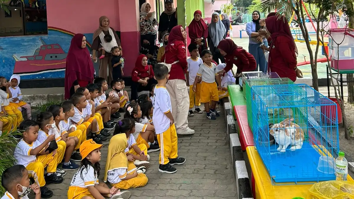 Berikan Edukasi, TK Kemala Bhayangkari II Kecamatan Belakang Padang Gelar Mini Zoo di Sekolah