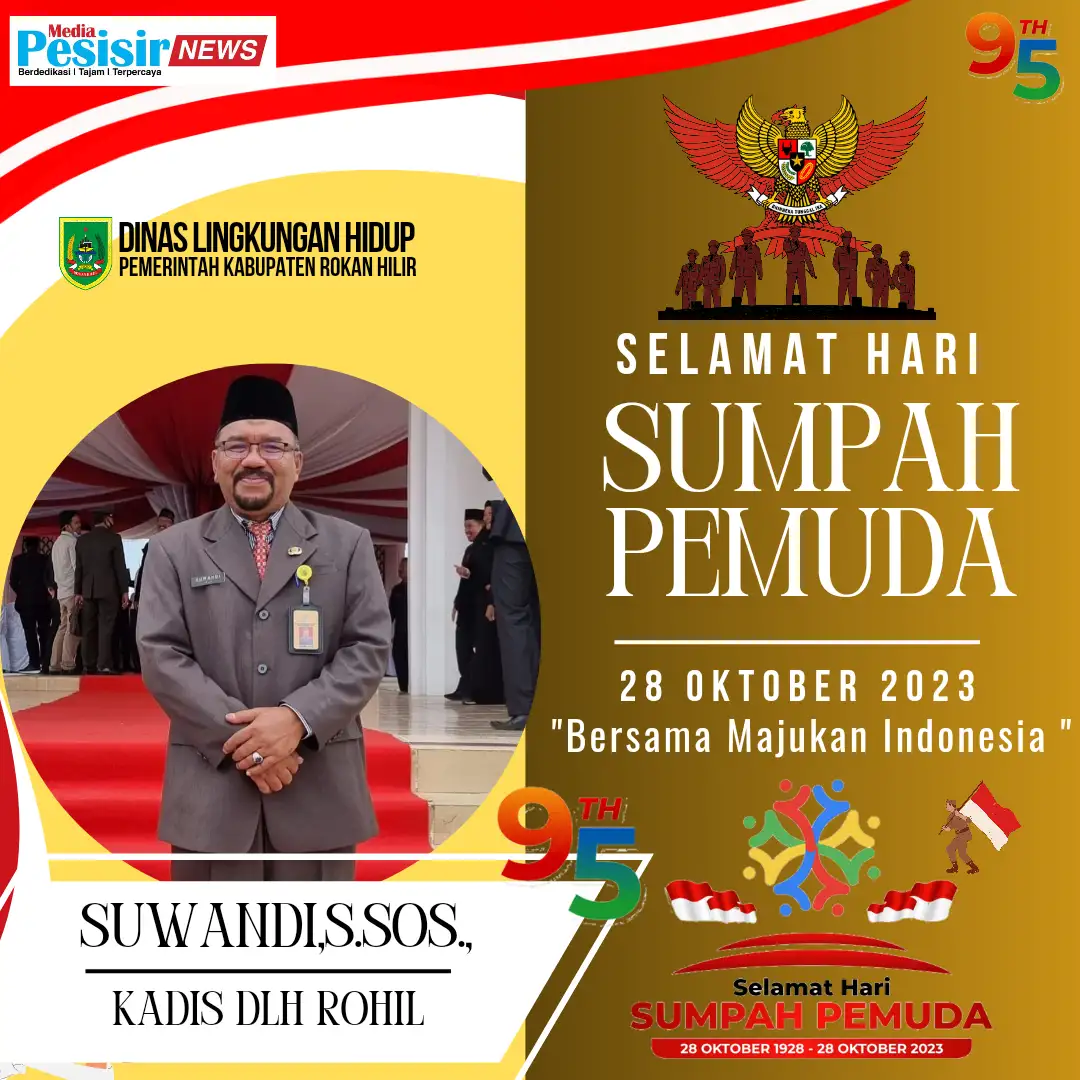 Kadis DLH Rohil Mengucapkan Selamat Hari Sumpah Pemuda Ke-95 Tahun 2023
