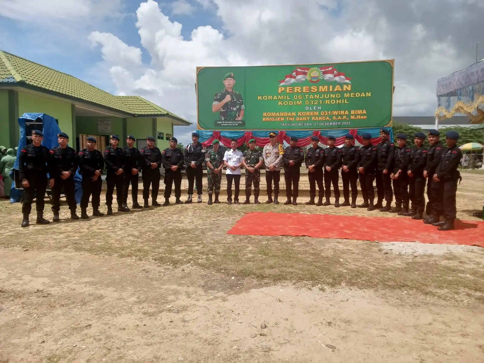 Bupati Rohil Dampingi Danrem 031 Wira Bima Resmikan Koramil 06 Tanjung Medan