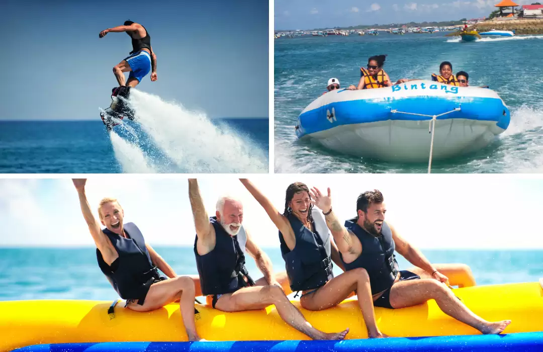 Banana Boat + Donut Boat + Fly Board Bali