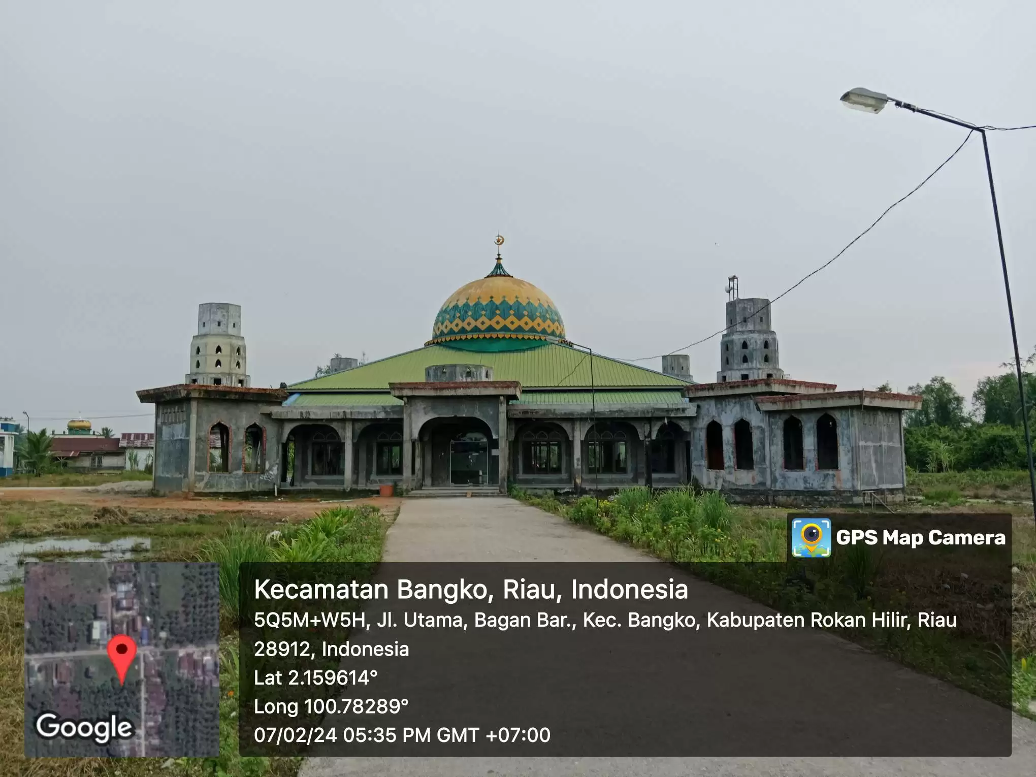 Masjid At Tabiin Terima Bantuan Kubah Sebanyak 8 Buah Dari Pengusaha Bagansiapiapi