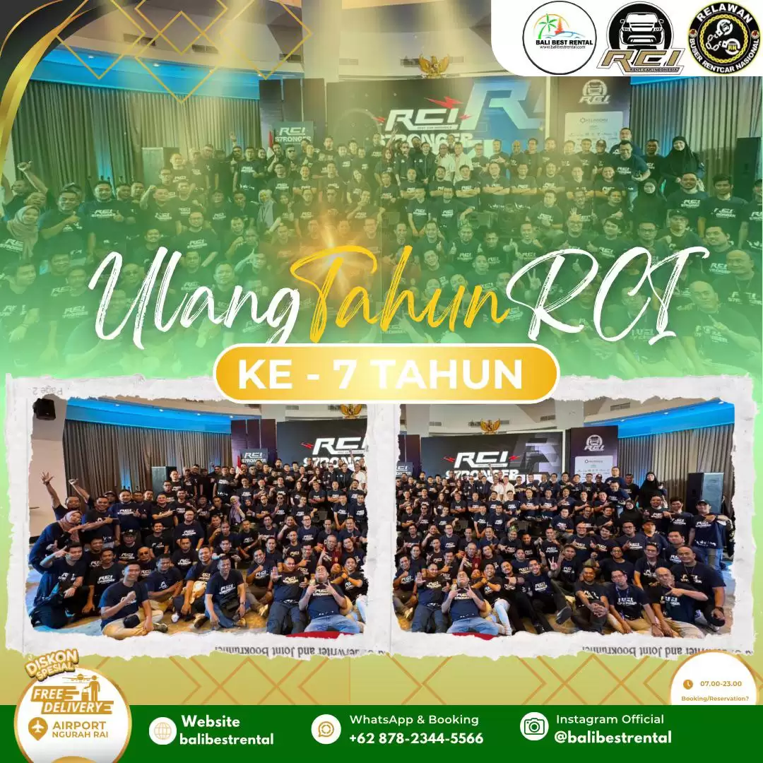 Selamat Ulang Tahun untuk Rent Car Indonesia Ke-7, RCI di Jakarta pada Hari Minggu, 3 Maret 2024