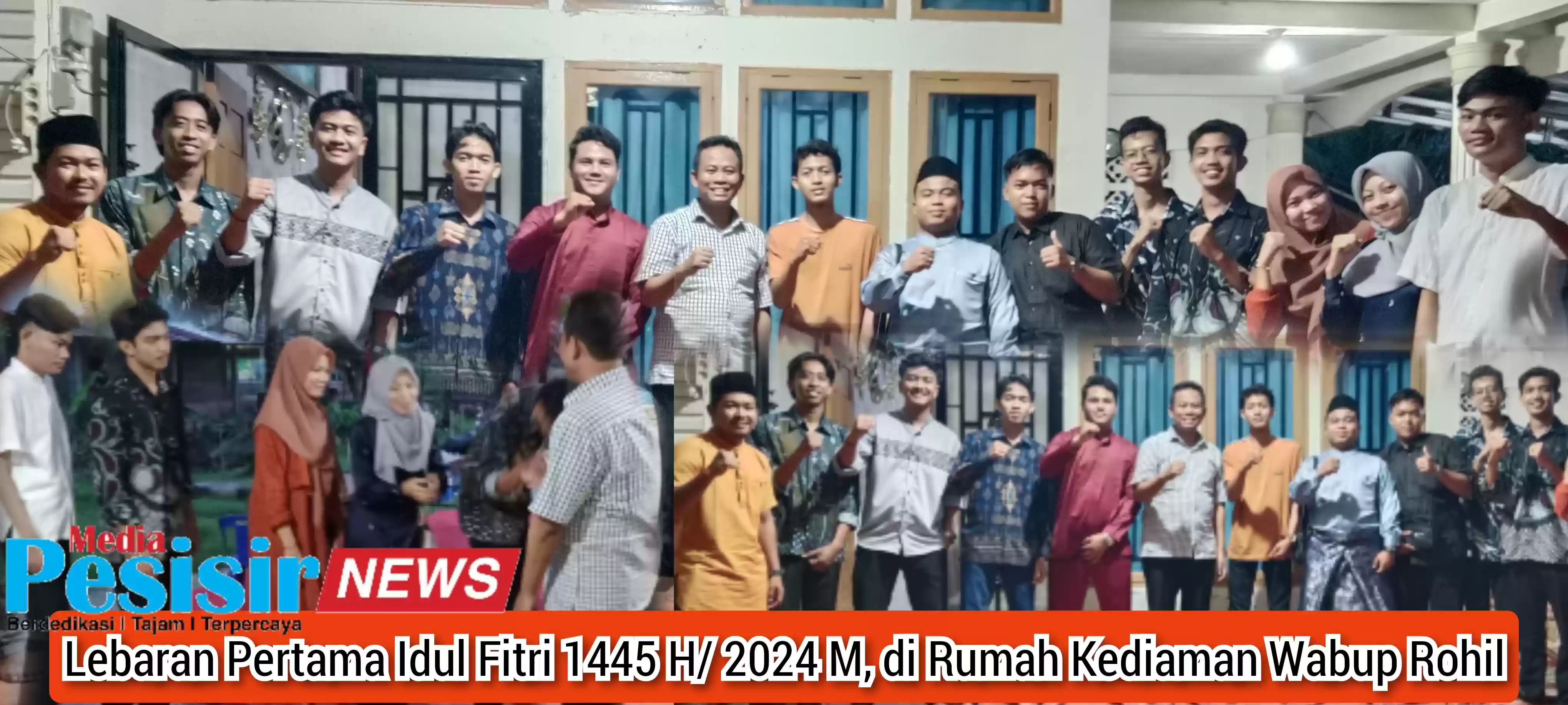 Hari Lebaran Pertama, Wabup Rohil Terima Kunjungan Silaturahmi Mahasiswa di Rumah Kediamannya