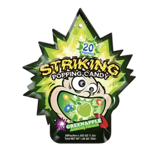 39259727##Striking Popping Candy Green Apple Flavor 30Gr