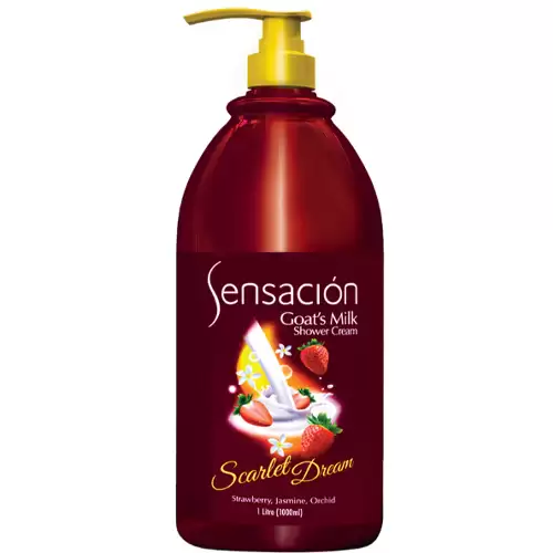 39263450##Sensacion Goats Milk Shower Cream - Scarlet Dream 1L