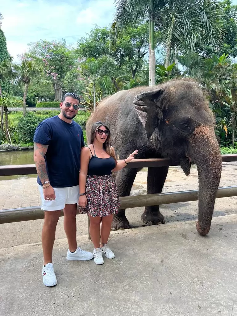 Giro in elefante di Bali