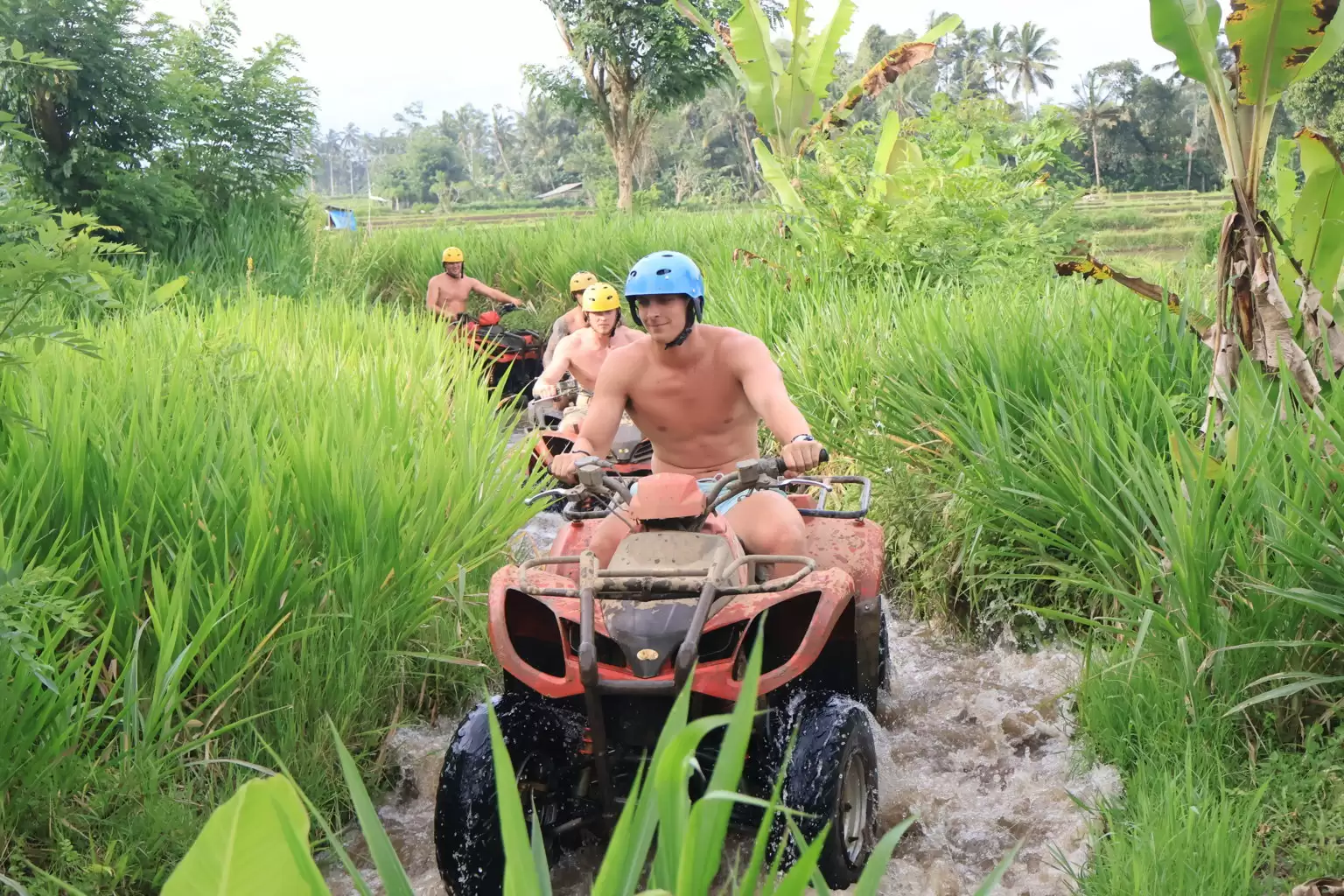 Bali Quad Bike Through Gorilla Cave And Waterfall