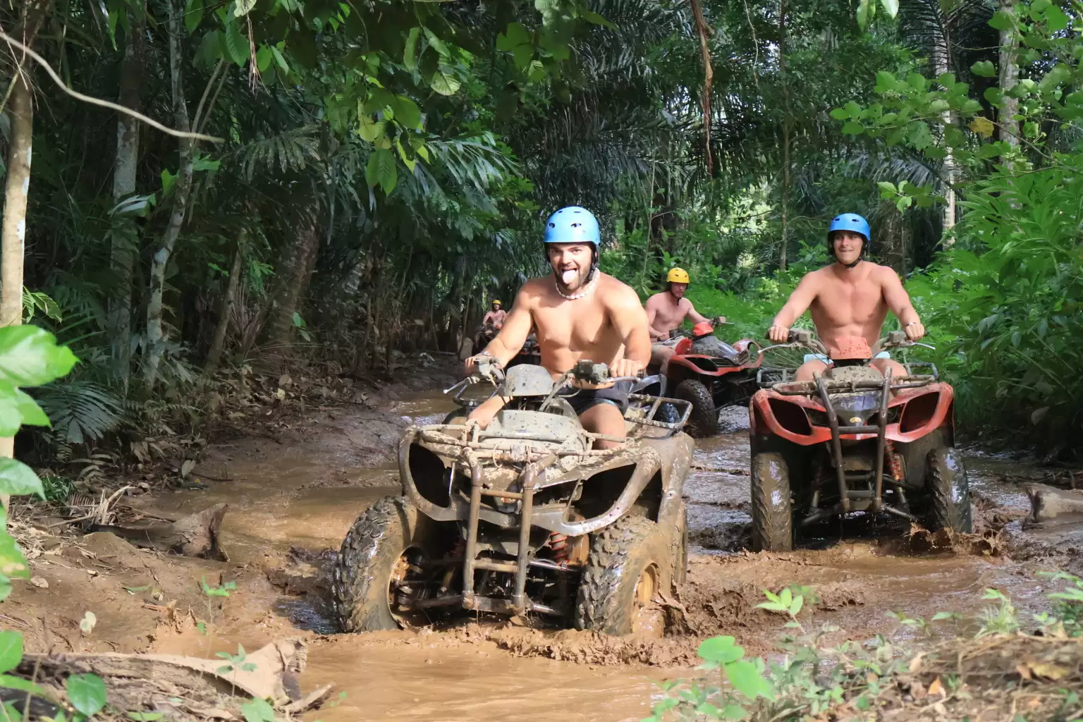 Bali Quad Bike Through Gorilla Cave And Waterfall