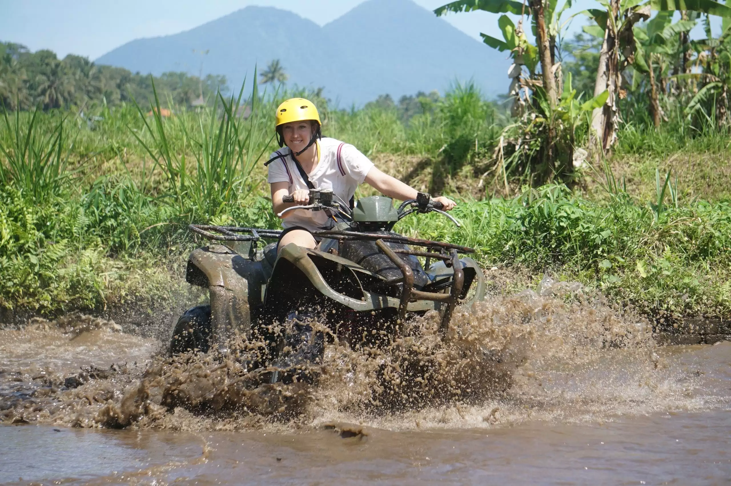 Bali Quad Bike Through Gorilla Cave And Waterfall