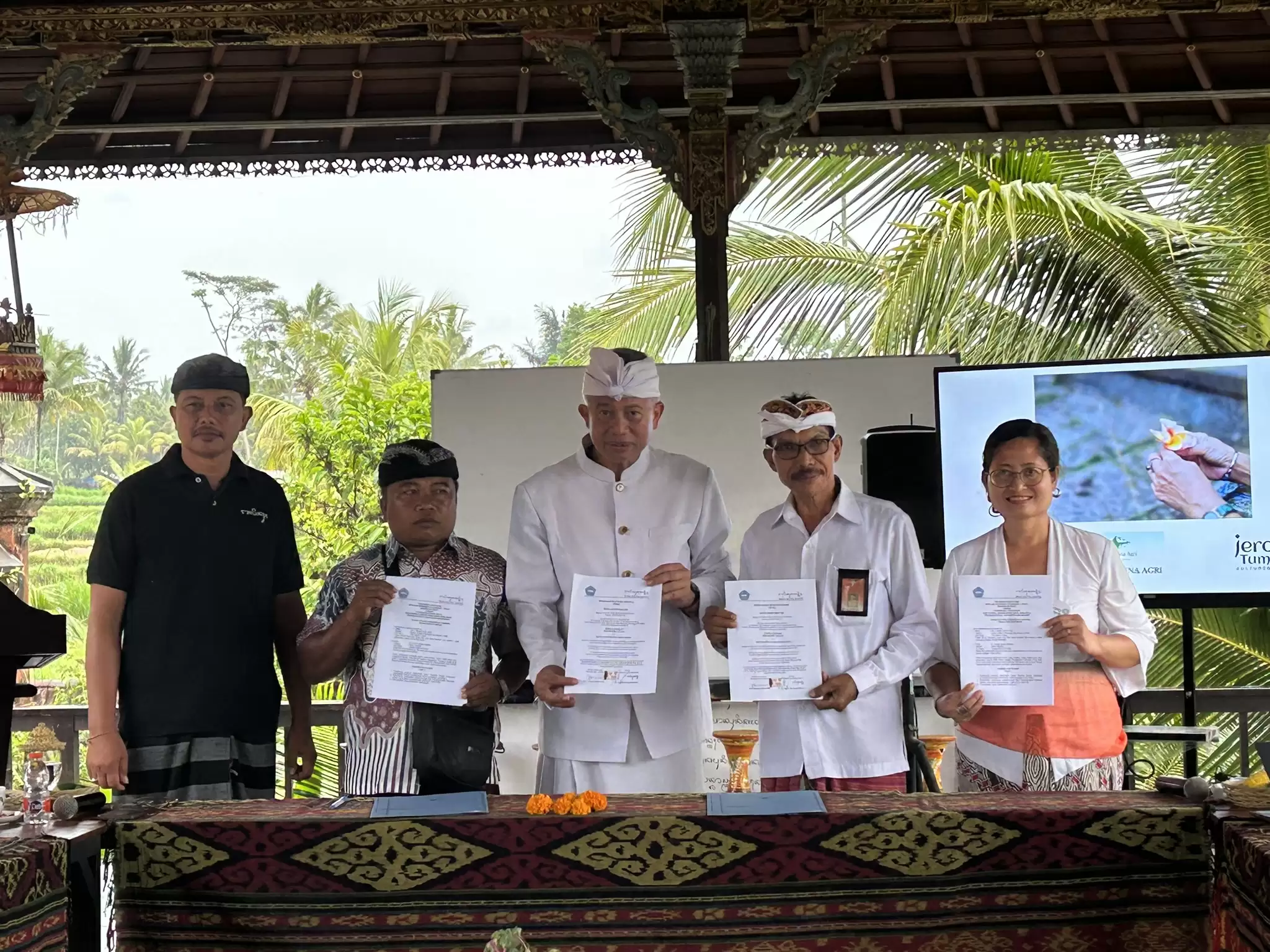Signing MoU with local schools surrounding Jero Tumbuk