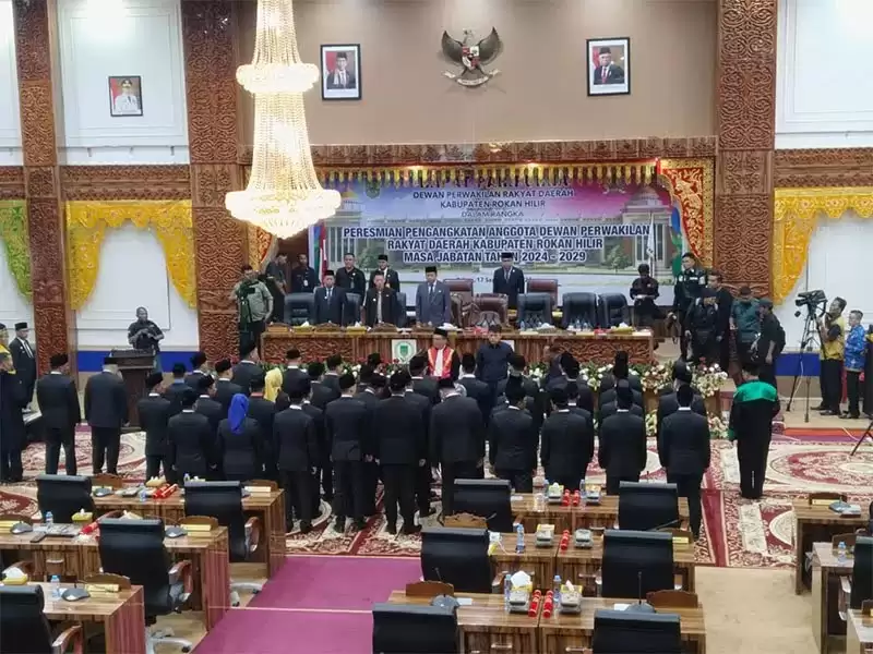 45 Anggota DPRD Rohil Priode 2024-2029 Resmi di Lantik