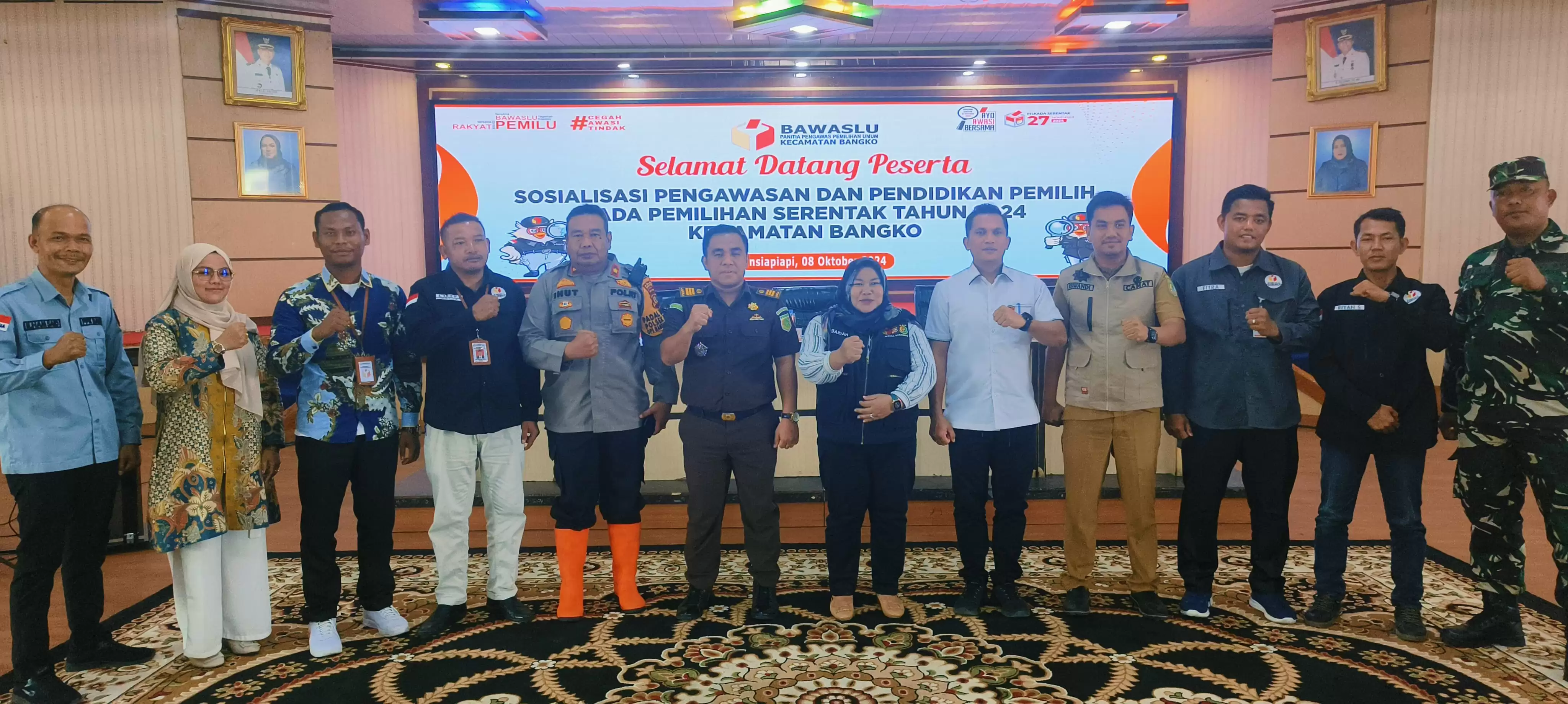 Panwascam Bangko taja Sosialisasi Pengawasan & Pendidikan Pemilih Dalam Pemilihan Serentak Tahun 2024