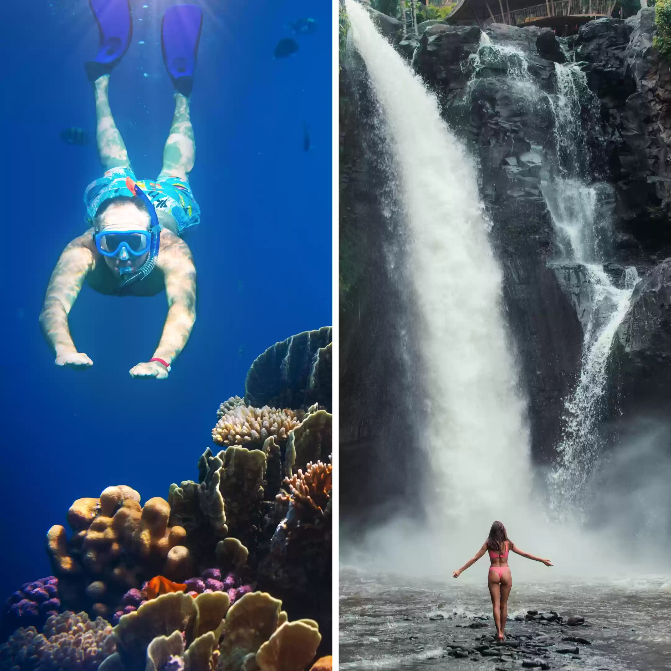 Snorkeling Blue Lagoon & Tegenungan Waterfall