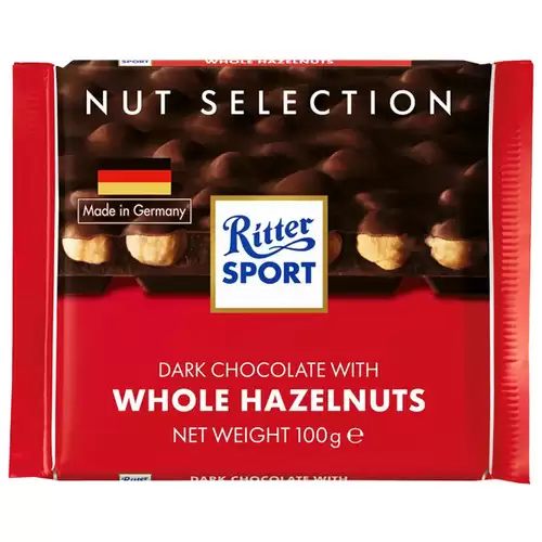 39222051##Ritter Sport Dark Wh Hzln 100Gr