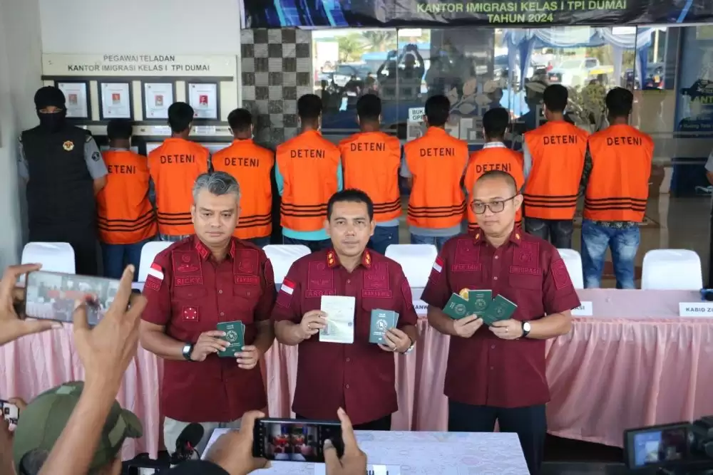 Hendak Menyeberang Ke Malaysia, 26 WNA Berhasil di Amankan di Dumai