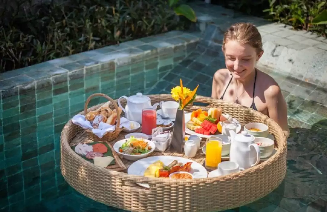 The Legian Bali - Floating Breakfast with a Beachfront Twist