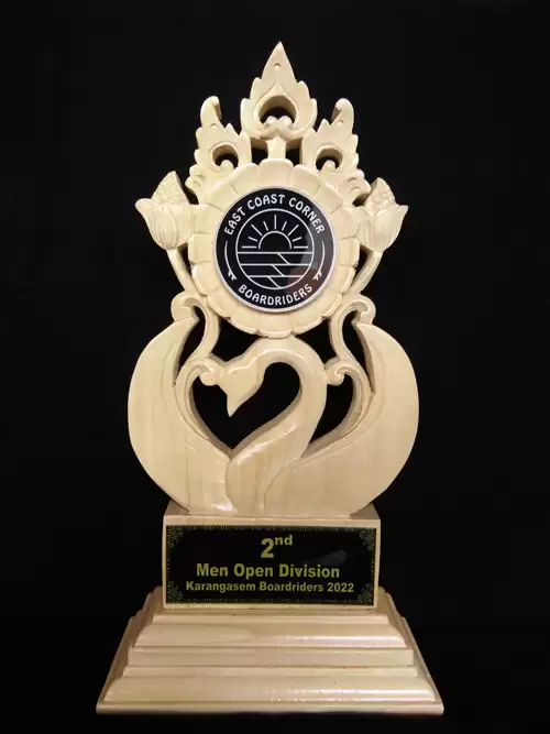 Swan with Balinese Carving