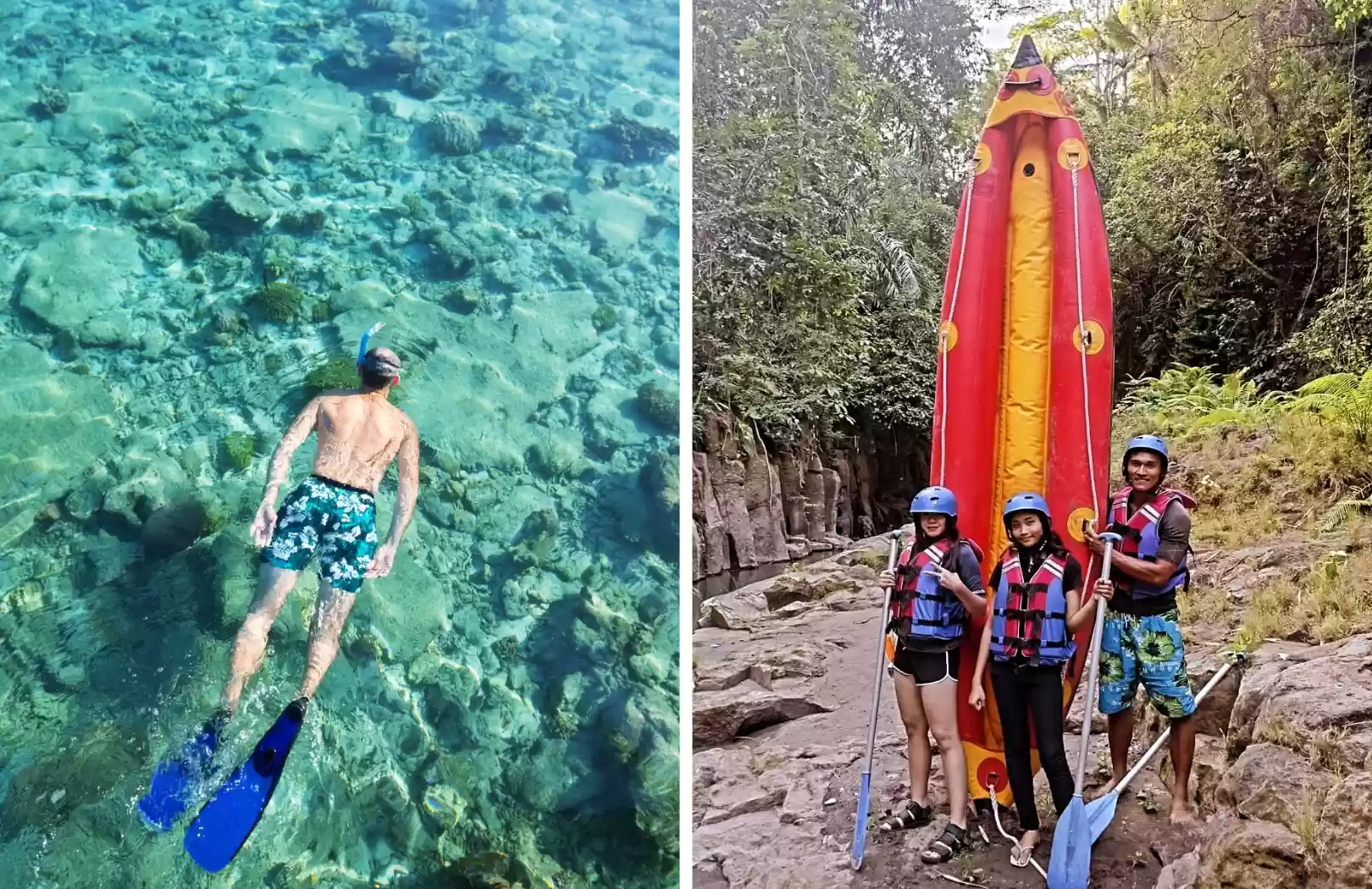 Snorkeling Blue Lagoon + River Tandem Kayaking