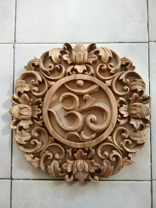  Omkara with Balinese Carving