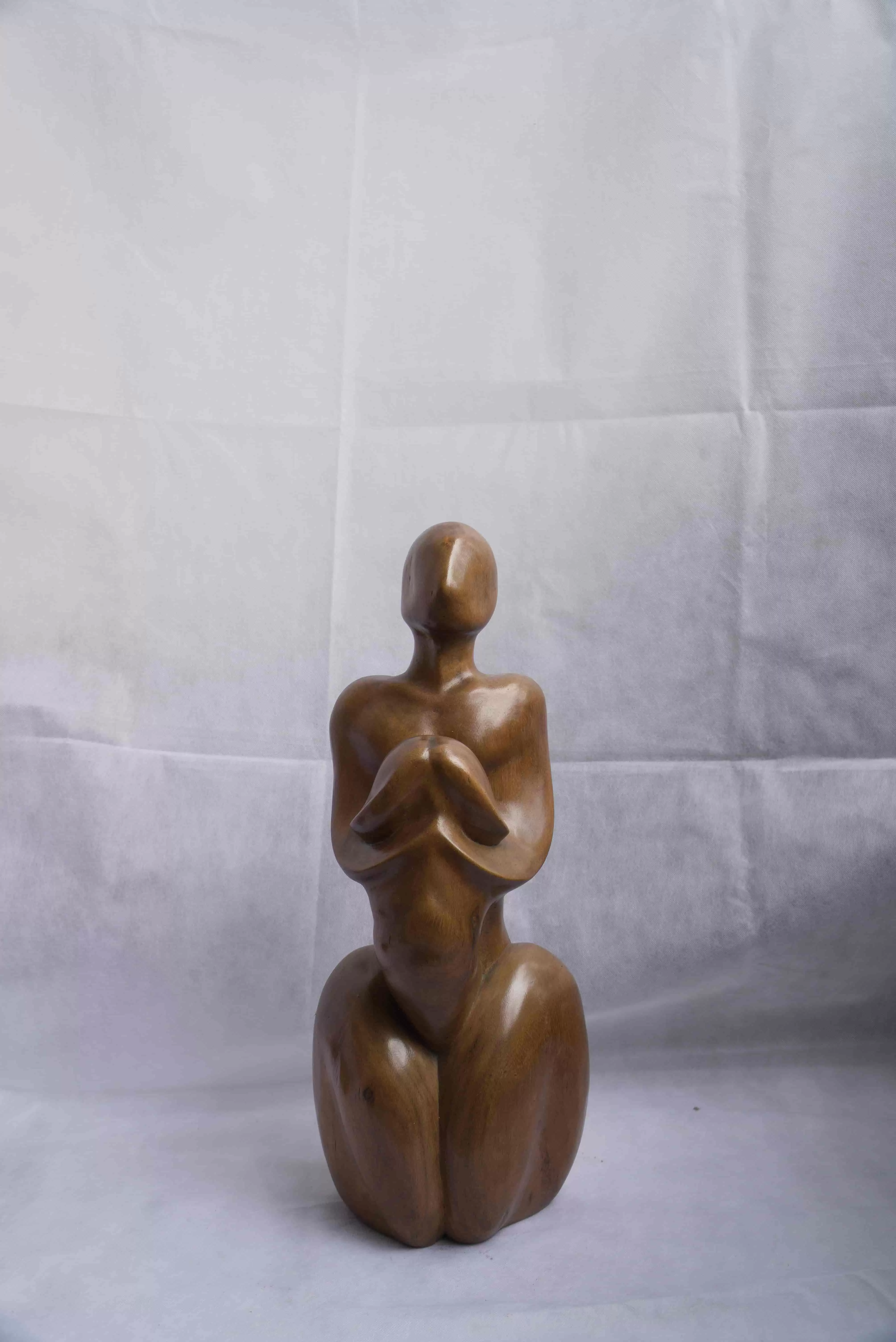 Bali Wooden Meditation Sculpture1