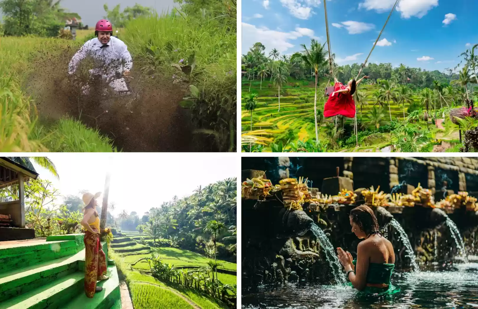 ATV, Rice Terrace, Swing & Tirta Empul Temple 
