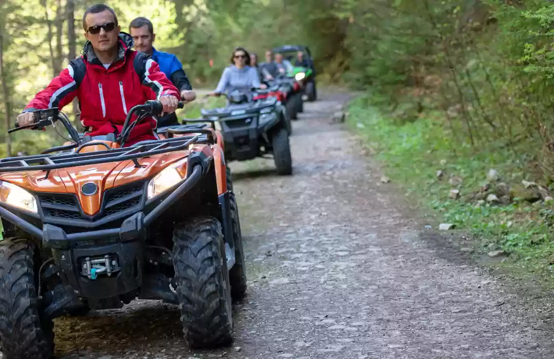 ATV Riding Through Jungle Trails and Rice Fields