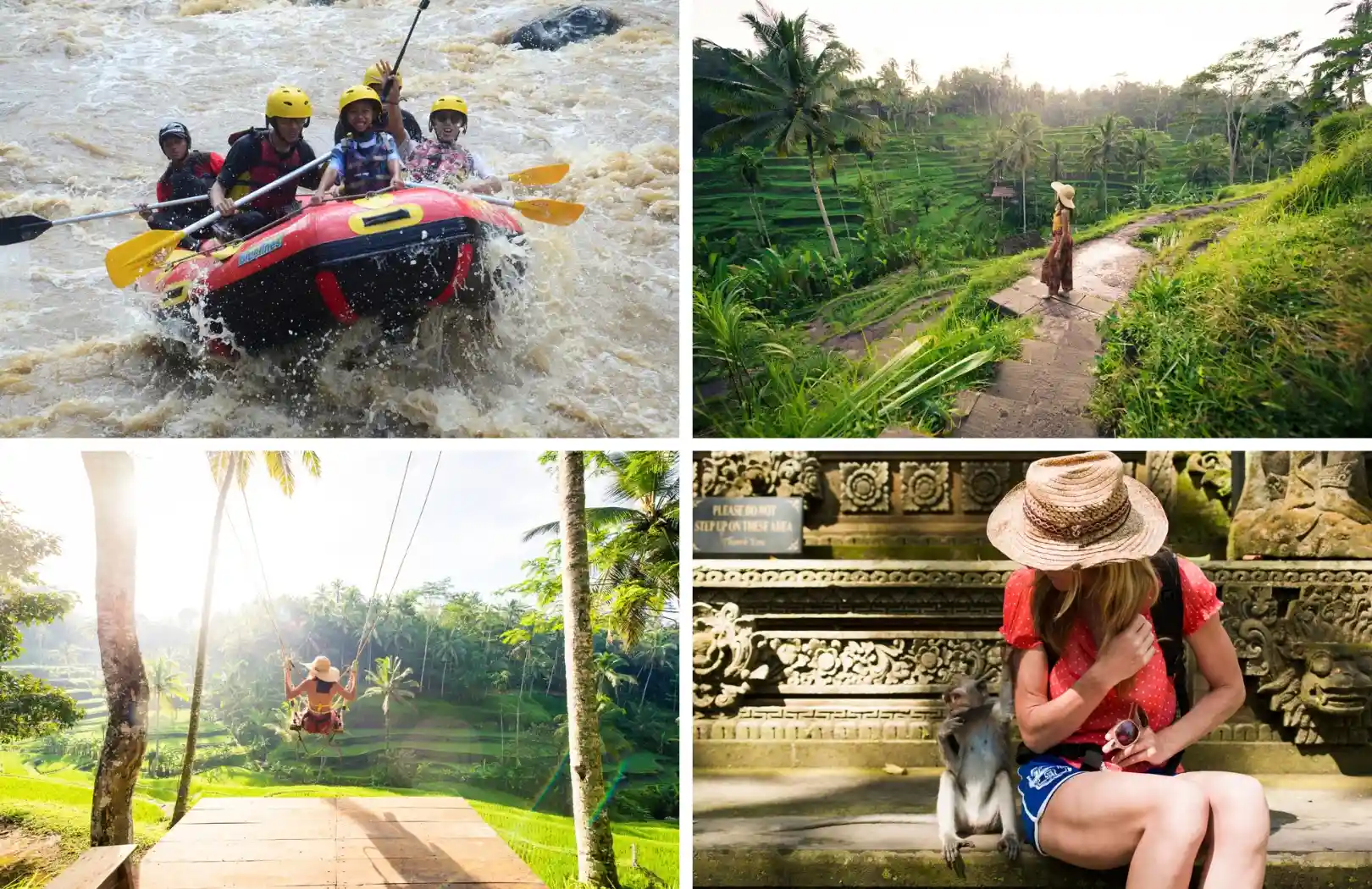 Rafting, Monkey Forest, Tegalalang Rice Terrace & Swing