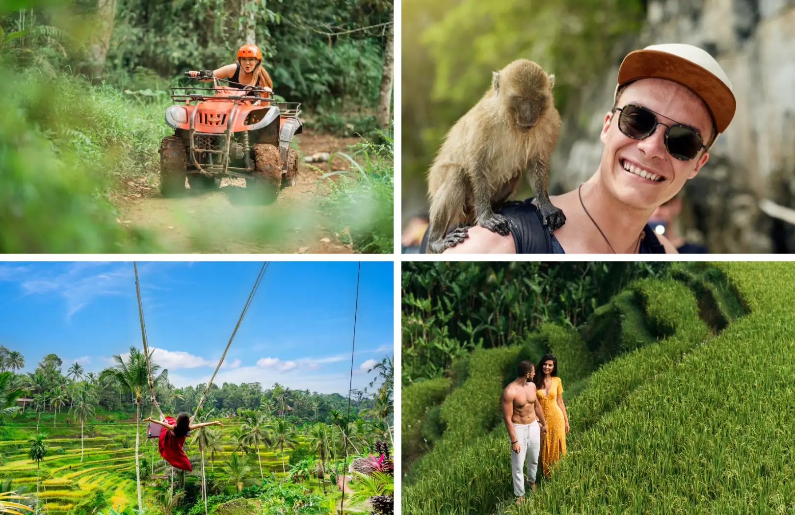 ATV, Monkey Forest, Tegalalang Rice Terrace & Swing