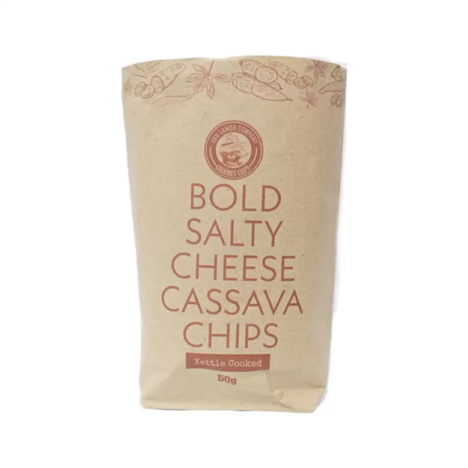 39238476##Van Landa Cassava Chips Bold Salty Cheese 50Gr
