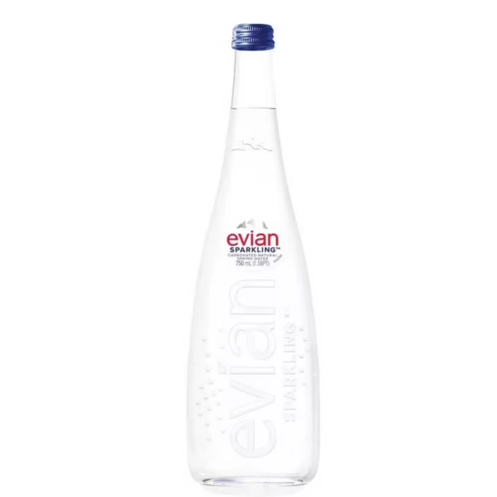 39274457##Evian Sparkling Water Glass 0,75 Lt