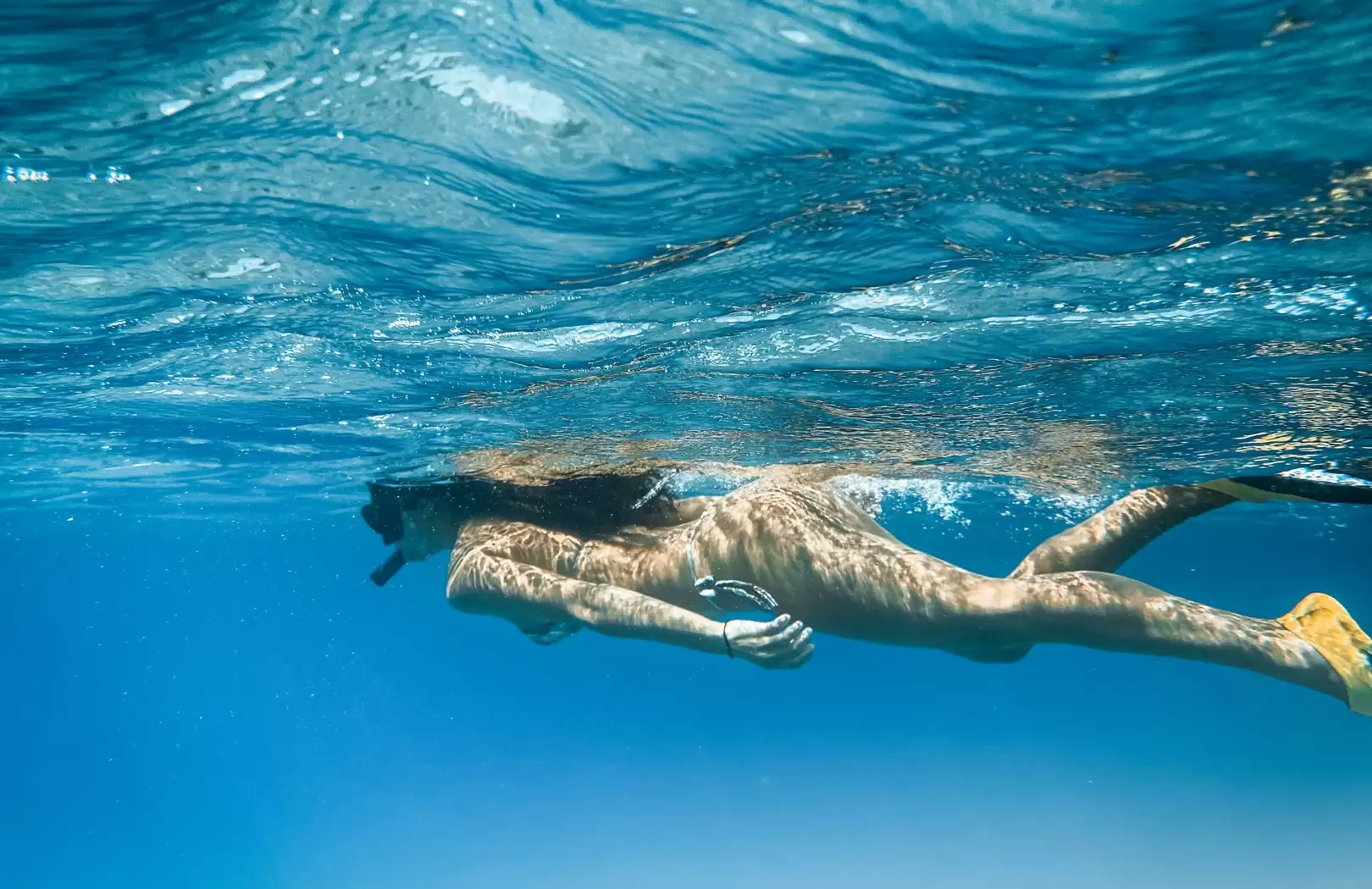 Snorkeling with Waterfall