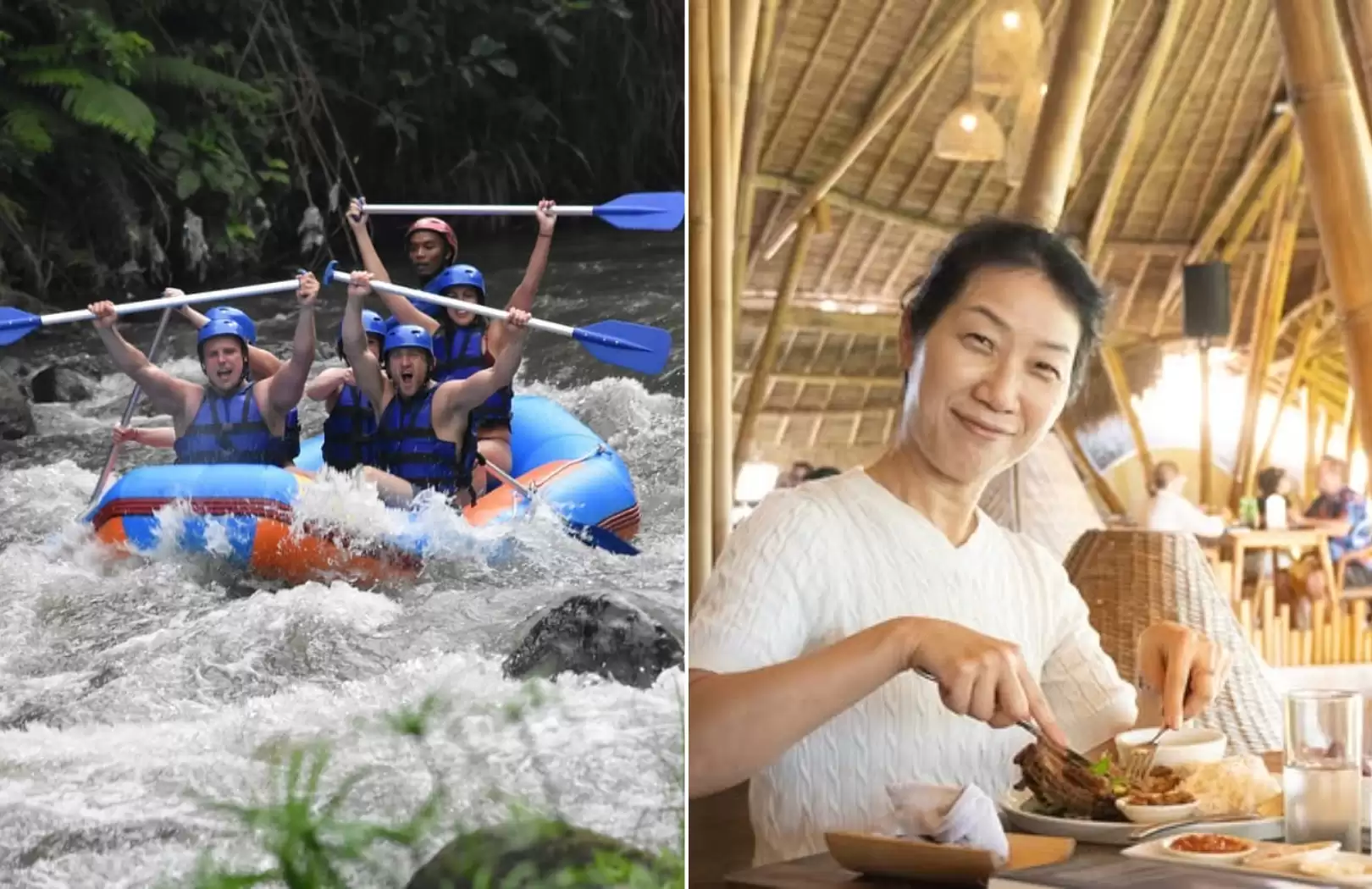 Bali White Water Rafting & Floating Lunch at Teba Sari Restaurant