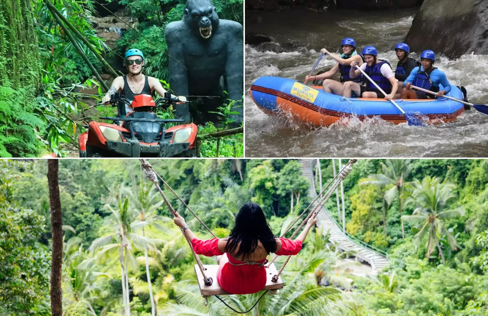 Bali Swing, Quad Bike & White Water Rafting Adventure Tour