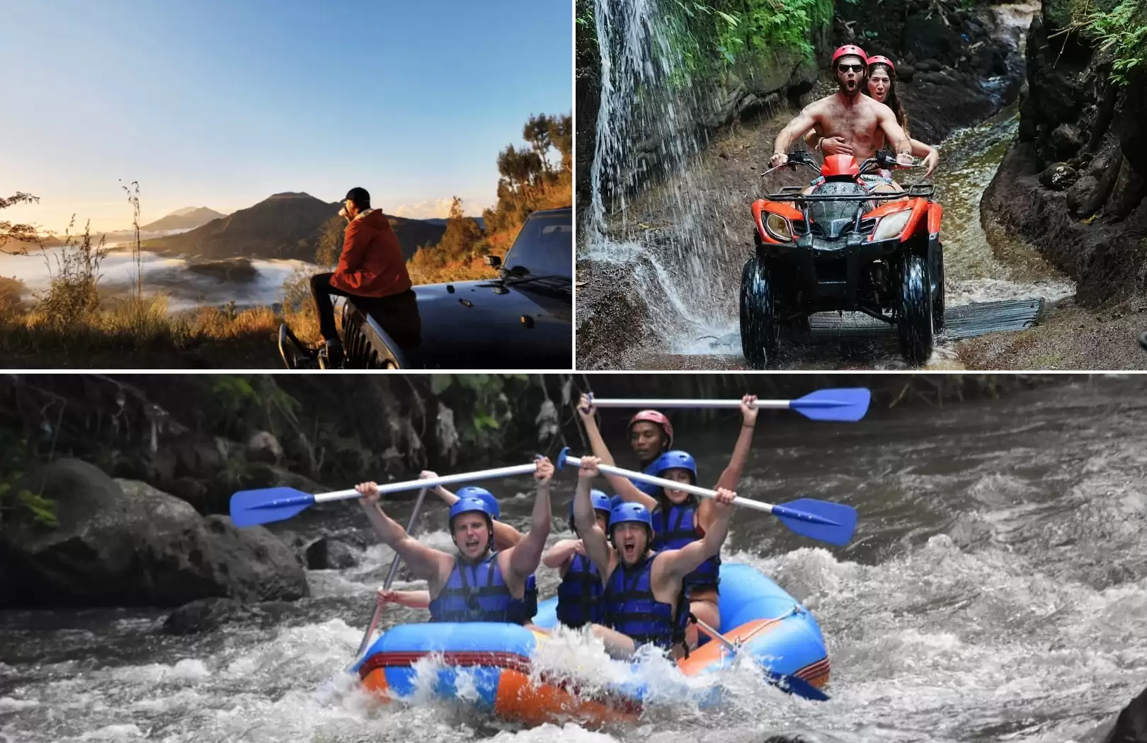 Mount Batur Sunrise Jeep, Bali Quad Bike & White Water Rafting Adventure
