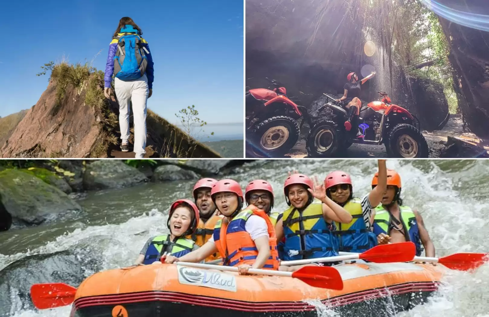 Bali Sunrise Trek, ATV Ride & White Water Rafting Tour