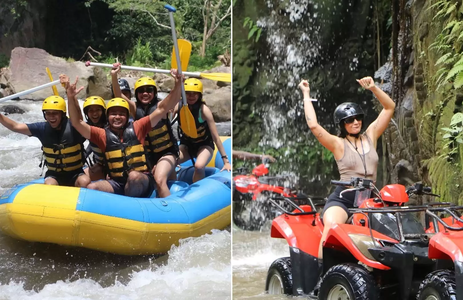 Bali White Water Rafting with No Stairs & Bali Quad Bike Adventure