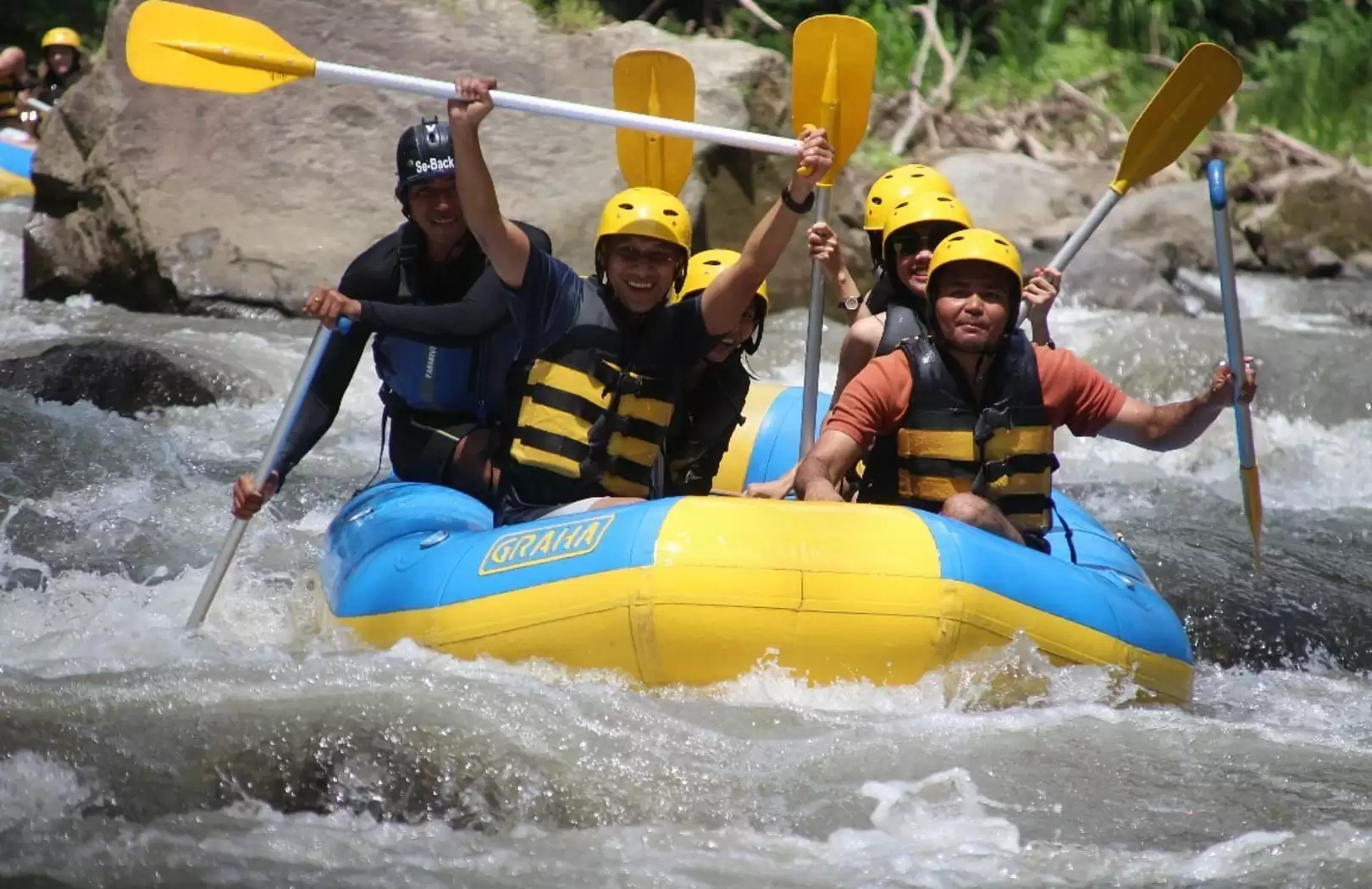Bali White Water Rafting with No Stairs & Blue Lagoon Snorkeling Tour