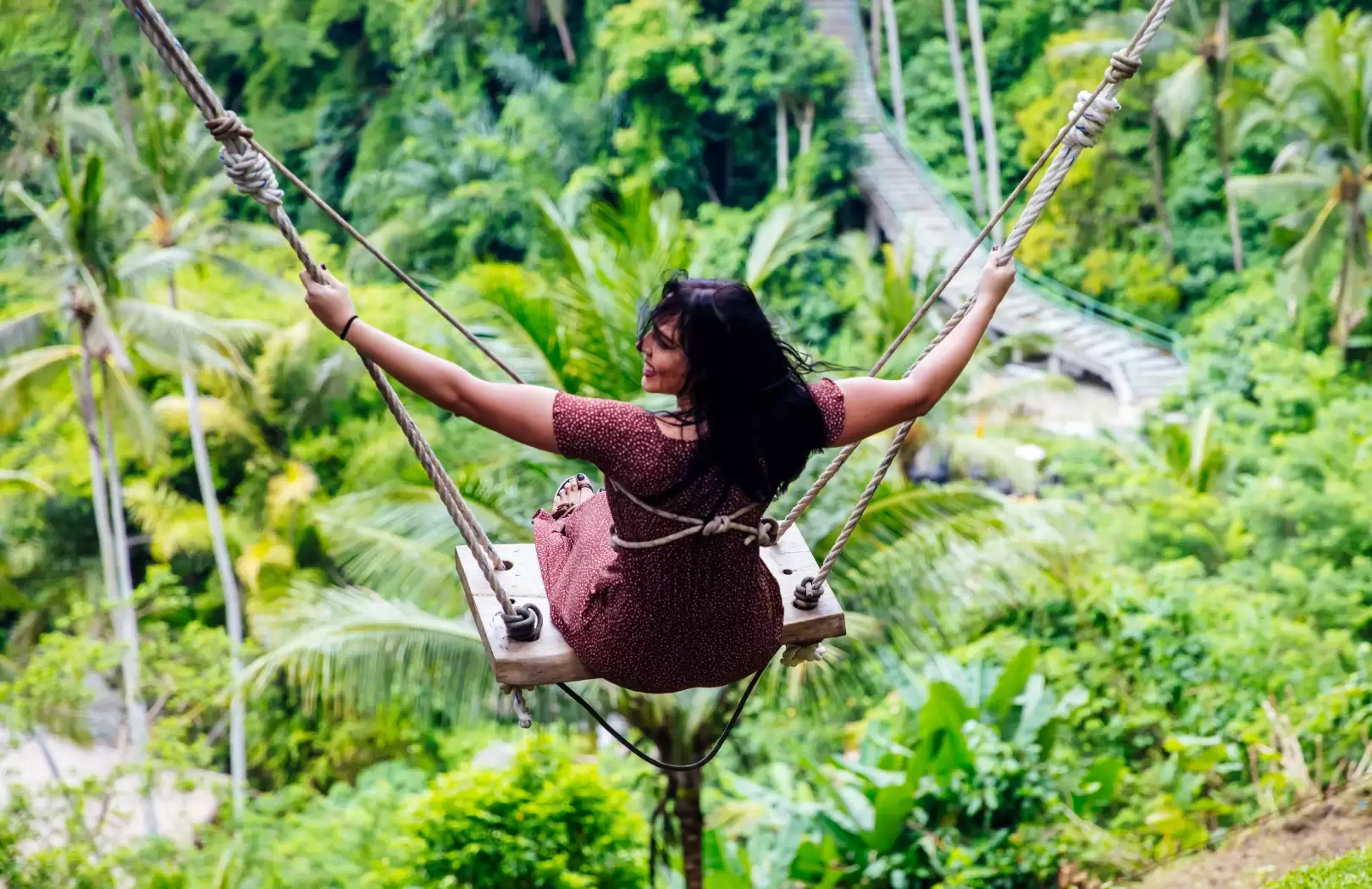 Bali White Water Rafting with No Stairs and Bali Jungle Swing Experience Tour