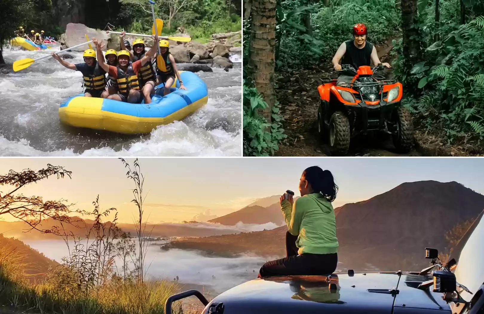 Bali White Water Rafting with No Stairs - Volcano Sunrise Jeep & Bali Quad Bike Tour