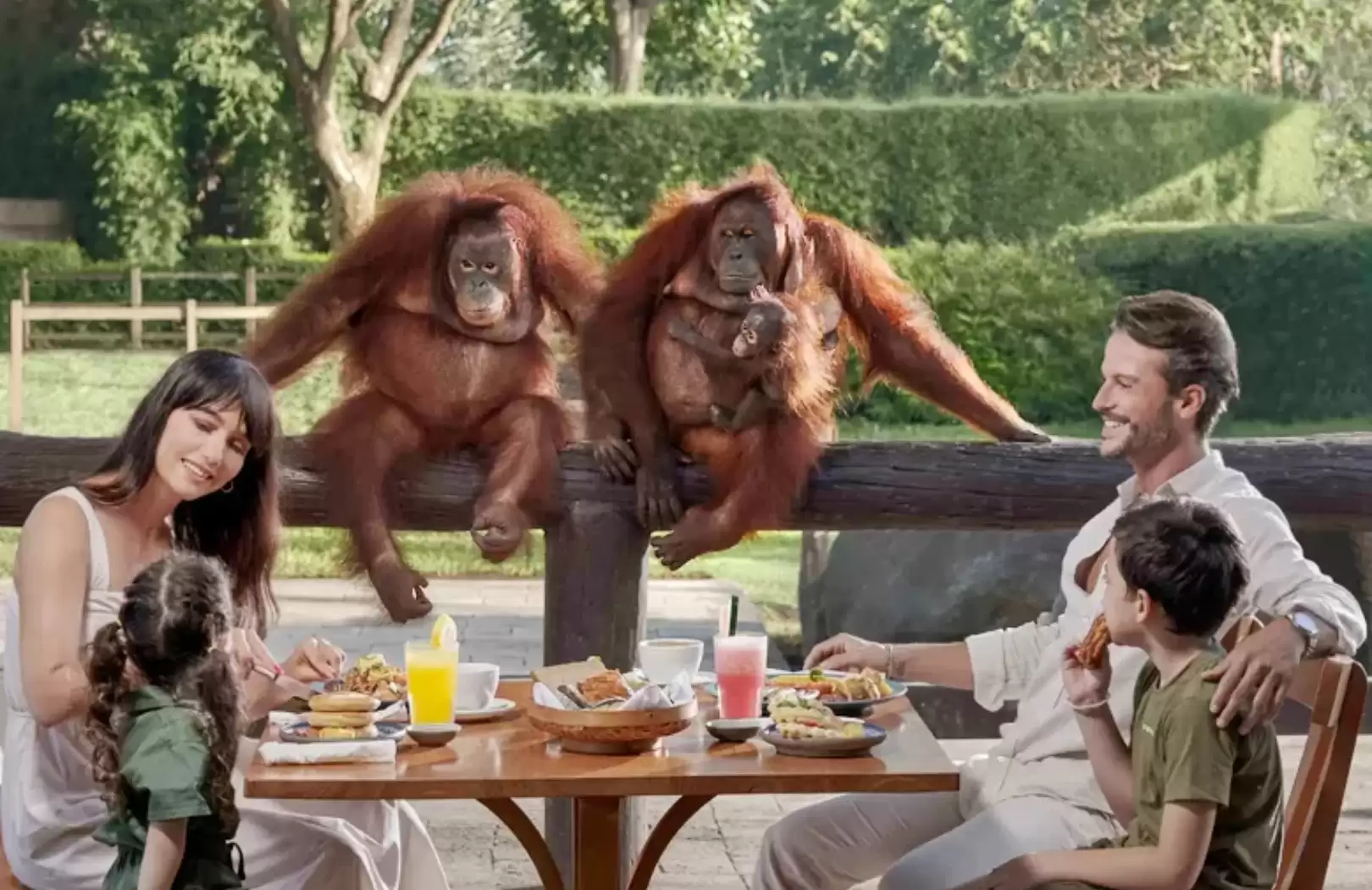 Bali White Water Rafting with No Stair and Breakfast with The Orangutan Tour