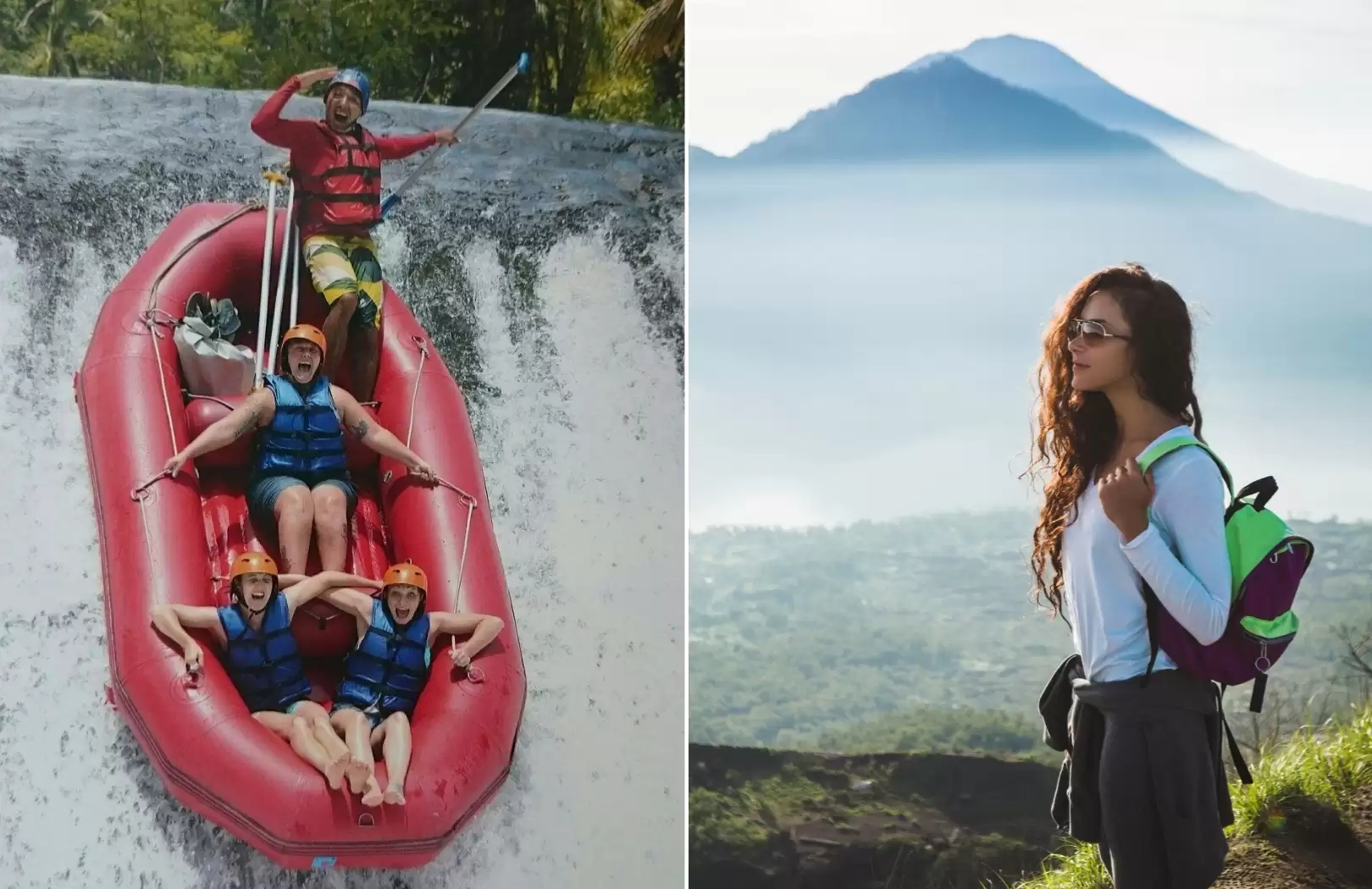 Bali White Water Rafting with No Stairs & Volcano Sunrise Trekking Tour