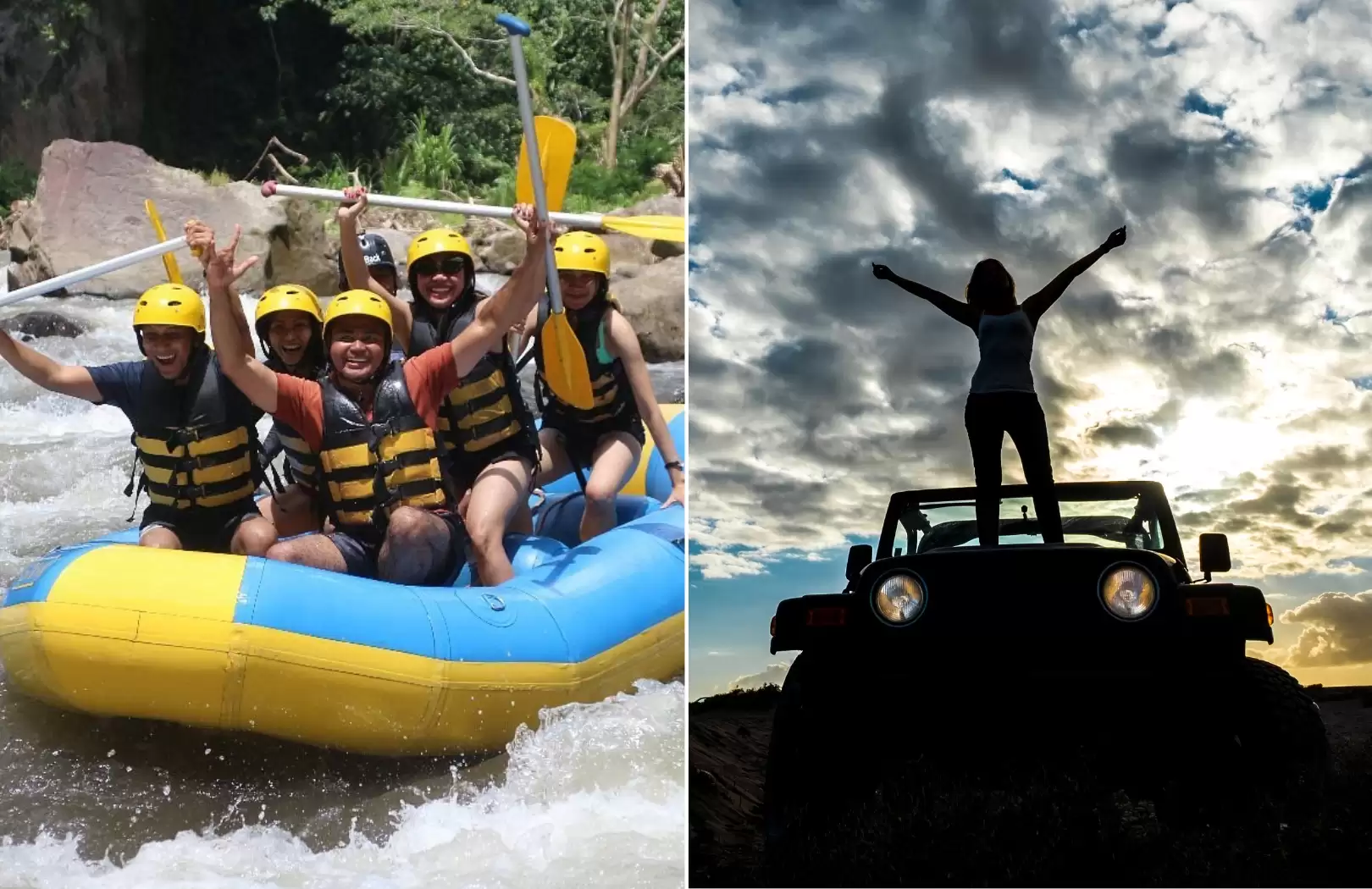 Bali White Water Rafting with No Stairs & Volcano Sunrise Jeep Tour