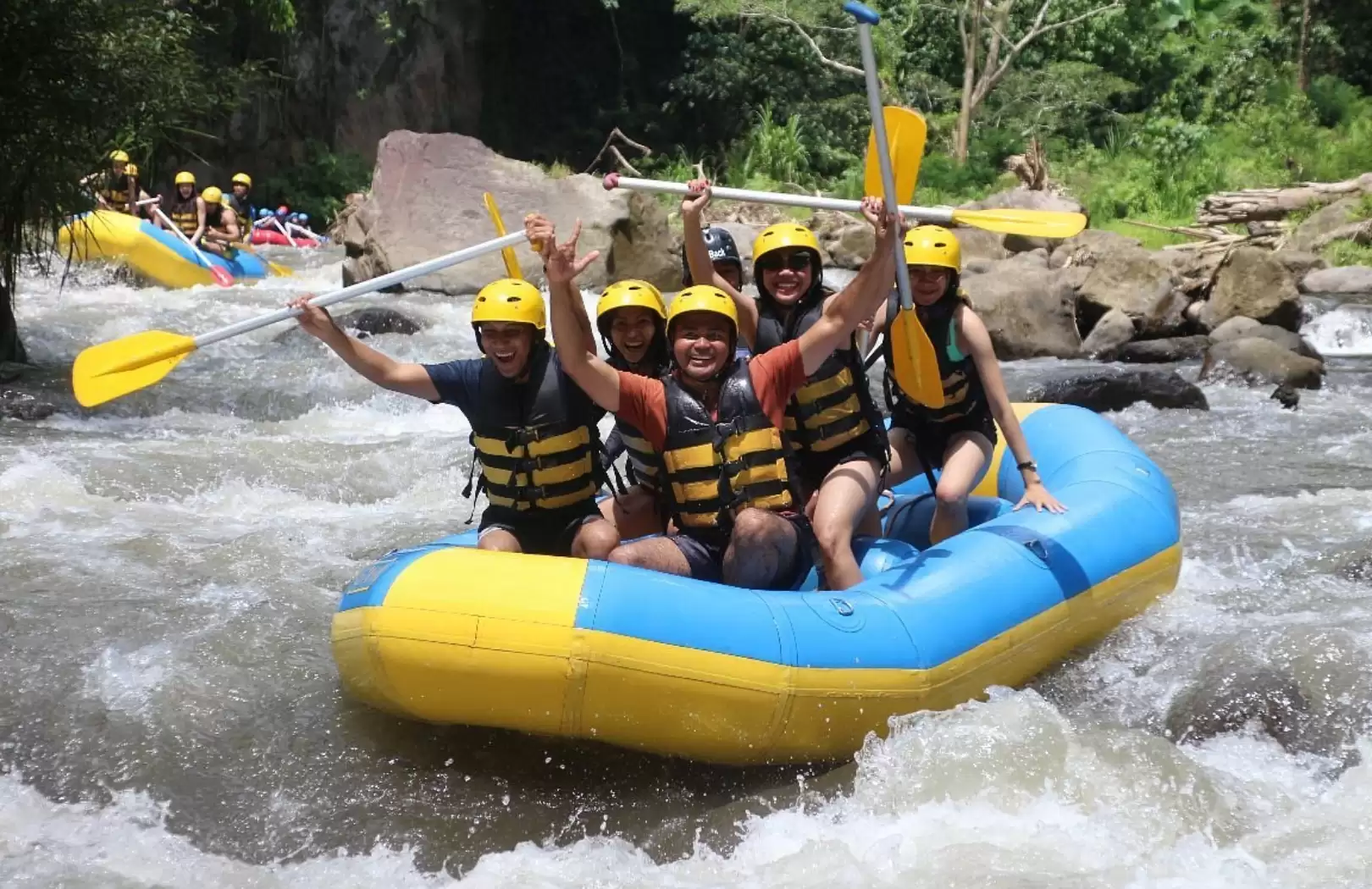 Ubud Bali White Water Rafting at Ayung River, Bali Quad Bike, and Tlaga Singha Infinity Pool Bar Tour
