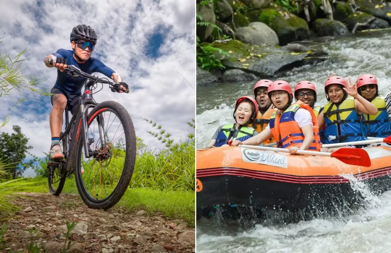 Bali Countryside Cycling & Ayung River White Water Rafting Tour – Ubud Adventure Combo
