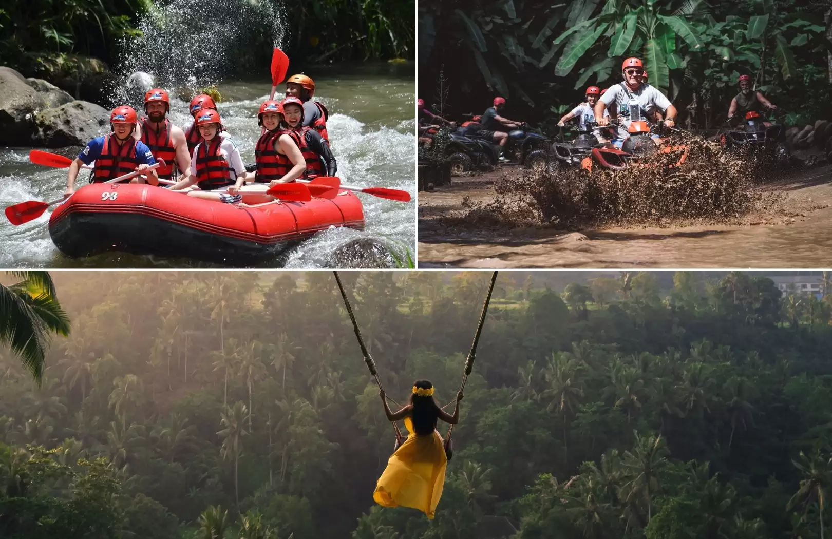 Ubud White Water Rafting, Quad Bike & Bali Instagram Swing Adventure Tour