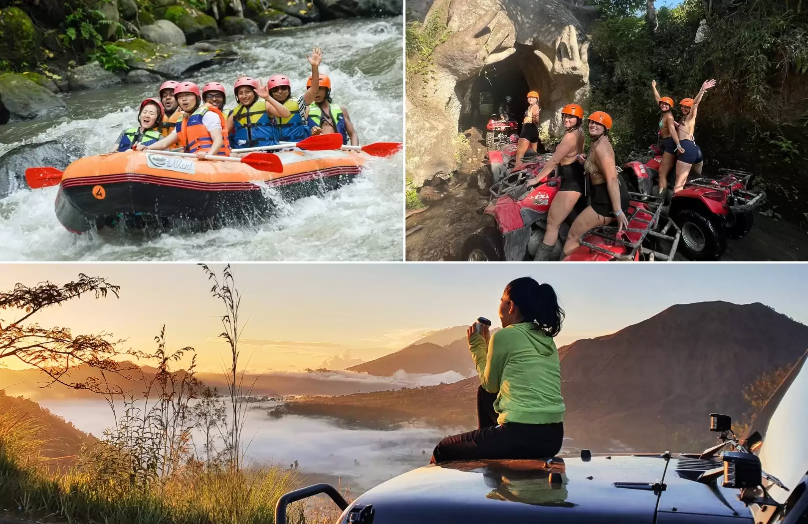 Bali Sunrise Jeep, Ubud Rafting & ATV Adventure – Full-Day Triple Activity Tour