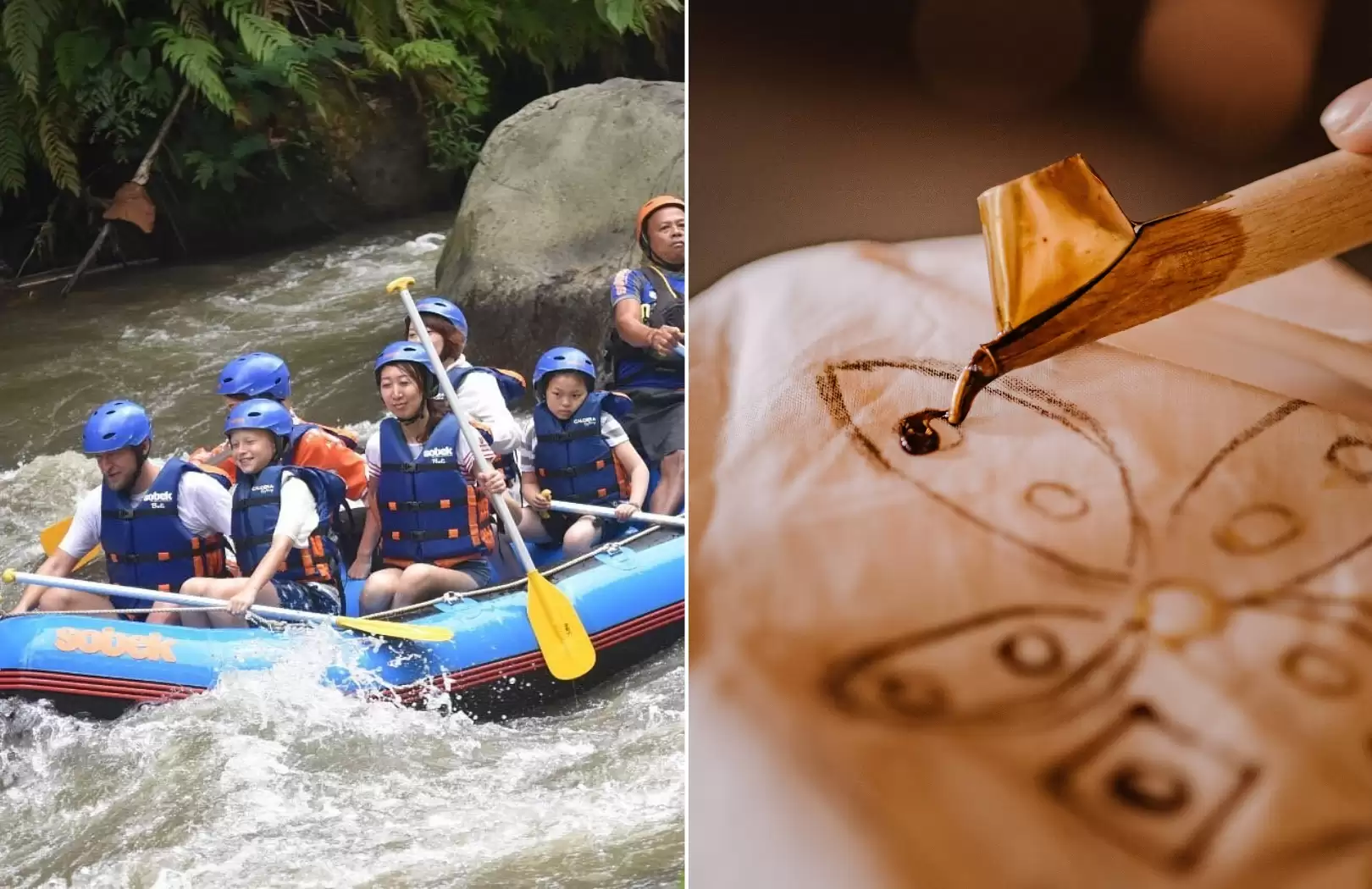 Bali White Water Rafting at Telaga Waja with No Stairs and Ubud Art Village Tour